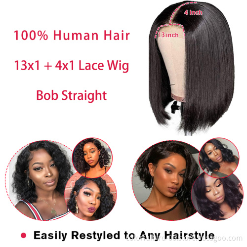 Perruque cheveux virgin human 13*4 hd lace front bob wig indian raw cuticle aligned hair Human Hair Wigs Short